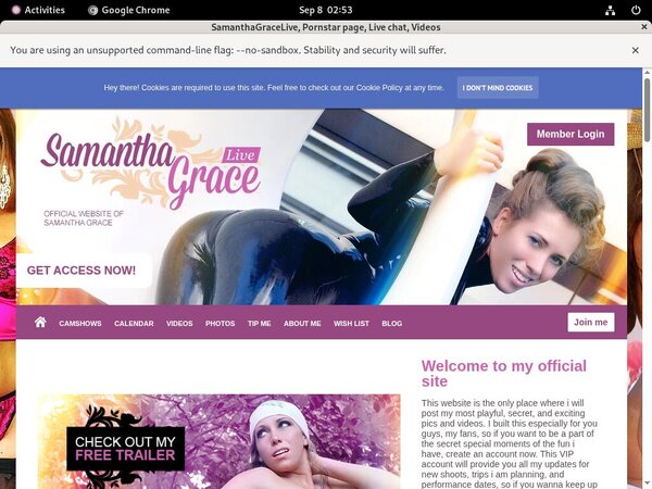 Accounts Free Samanthagracelive.modelcentro.com