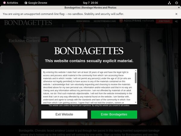 Bondagettes Sign In