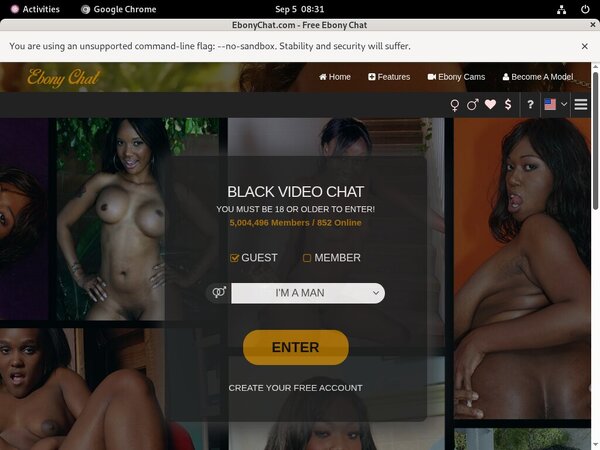 Ebony Chat Footjob