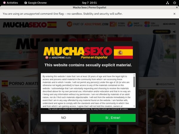 Mucho Sexo Sign Up Again