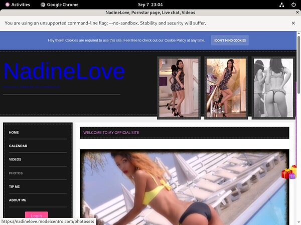 Nadinelove.modelcentro.com Logins 2018
