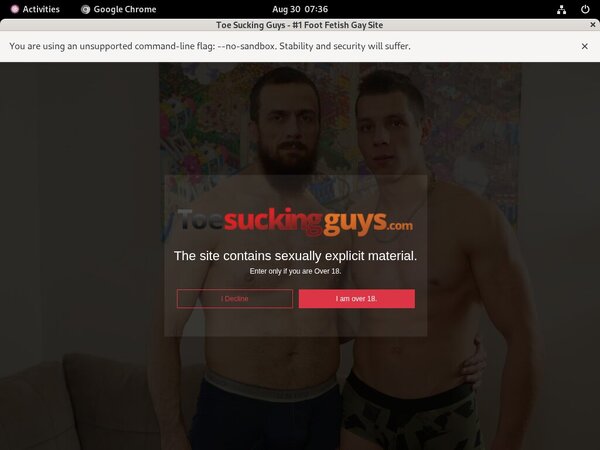 Toesuckingguys.com Cuentas