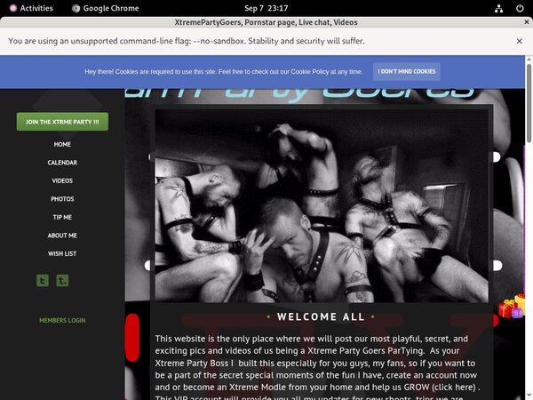 XtremePartyGoers Free Passwords