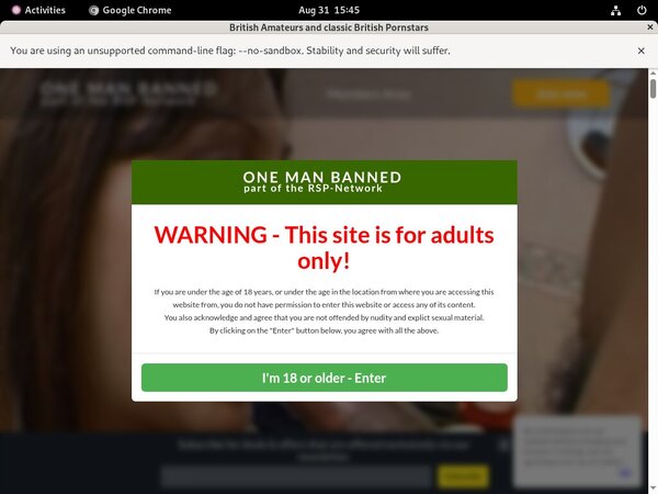 One Man Banned Segpay Discount